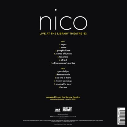 Nico - Library Theatre '83 (RSD Black Friday 2022) - Imagem 3