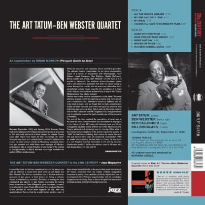 Art Tatum & Ben Webster Quartet [180-Gram Red Colored Vinyl With Bonus Tracks] [Disco de Vinil] - Imagem 2