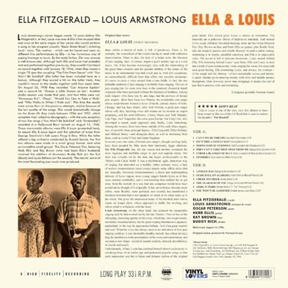 Ella Fitzgerald / Louis Armstrong - Ella & Louis [Includes Bonus Tracks] [Disco de Vinil] - Imagem 2