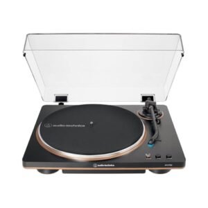 Toca-Discos Vinil Audio-Technica Automático AT-LP70X-BZ, Preto e Bronze, Bivolt 120/240V