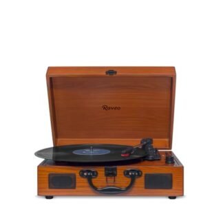 Raveo Vitrola com USB e Bluetooth, Sonetto Wood, 10W, marrom
