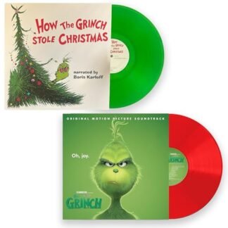 Dr. Seuss - The Grinch - "Super Scrooge" Christmas Vinyl Collection: How The Grinch Stole Christmas (On Grinch Green Vinyl) / The Grinch (2018) (On Merry Red Vinyl)