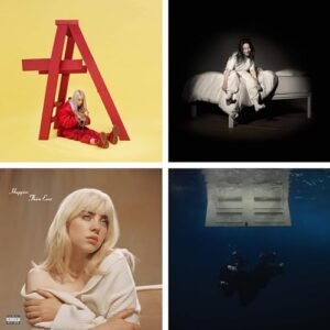 Billie Eilish - Billie Eilish 4 Album Collection: Don't Smile at Me - When We All Fall Asleep, WHERE Do We Go? - Happier than Ever - Hit Me Hard And Soft - 4 Pack Record Set
