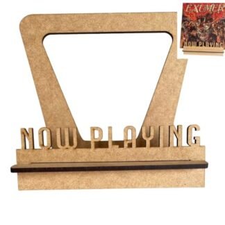 Suporte Display para Capa Disco de Vinil LP MDF Crú Now Playing Expositor Mesa Estante Decoração Casa
