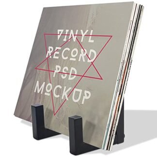 EGMEHOAD Suporte de armazenamento de discos de vinil, suporte de discos Lp preto, armazenamento de álbum de metal para discos de vinil