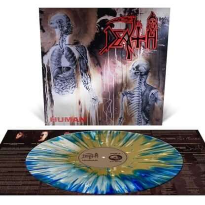 Death - HUMAN (BONE WHITE, BLUE JAY & GOLD TRI colour MERGE WITH SPLATTER VINYL)