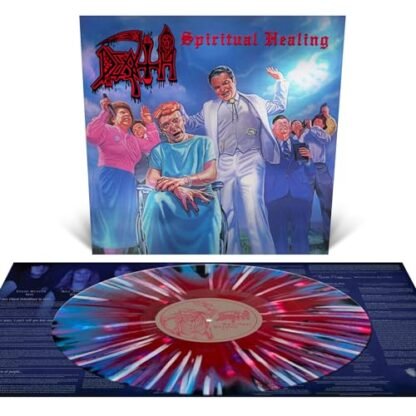 Death - SPIRITUAL HEALING - REISSUE (RED, CYAN BLUE & BLACK TRI colour MERGE WITH SPLATTER VINYL)