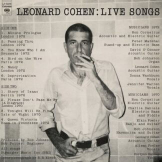 Leonard Cohen - Live Songs [Disco de Vinil]