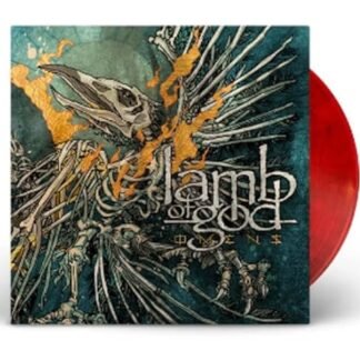 Lamb Of God - Omens Red & Black Marble Vinyl LP w/ Signed Print, Lamb Of God