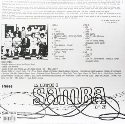 Tom Zé - Estudando o Samba - Série Clássicos em Vinil [Disco de Vinil] - Imagem 2