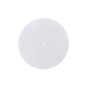 Tapete de lã para toca-discos, tapete de toca-discos de 17 cm antiestático para disco de vinil, acessórios para toca-discos Equipamento de afinação profissional para melhorar o som (branco) (Equipamentos)