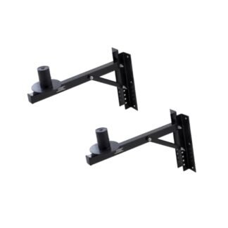 Suporte de Parede para Caixas de Som, 2 Unidades, Até 35 kg, Ajustável, Aço, Preto (Equipamentos)
