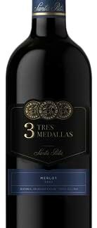 VINHO 3 MEDALLAS MERLOT 750ml