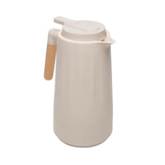 LYOR - Garrafa Térmica New Unique 1L Bege Plástico - Mantém Bebida Quente ou Fria de 08-12 Horas