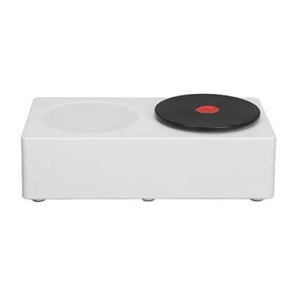 Alto-falante vintage para toca-discos, alto-falante de 1200 mAh, qualidade de som superior, pequeno portátil, 8 horas de alto volume para casa (branco) (Equipamentos)