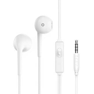 Fone de Ouvido1Hora, Fone de Ouvido Intra-Auricular, Conector 3.5mm, Cor Branca, Conforto Excepcional e Som Alta Performance