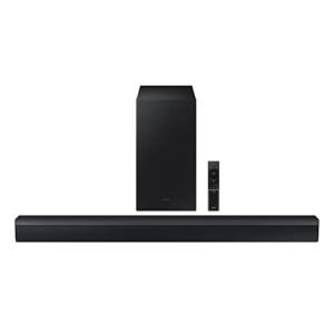 Samsung HW-C450 2.1ch Soundbar com DTS Virtual X, subwoofer incluído, Bass Boost, Adaptive Sound Lite, modo de jogo, Bluetooth, som surround sem fio compatível (modelo mais recente), preto