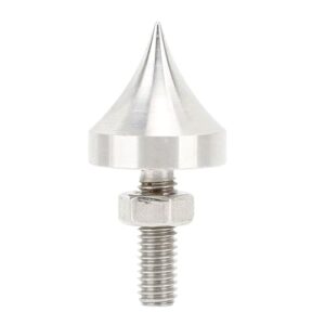Tissting 4 peças de pontas de alto-falante M6/M8/M10/M12 de aço inoxidável HiFi Discos de isolamento de absorção de choque Altifalante Ressonância Pés Espigões para Amplificador CD DVD Player (M6) (Equipamentos)