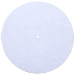 Tapete para toca-discos: tapete de vinil antiderrapante - acessórios de disco de vinil de lã branca - tapete giratório antiestático para reduzir o ruído devido à estática e melhorar a qualidade do som (Equipamentos)