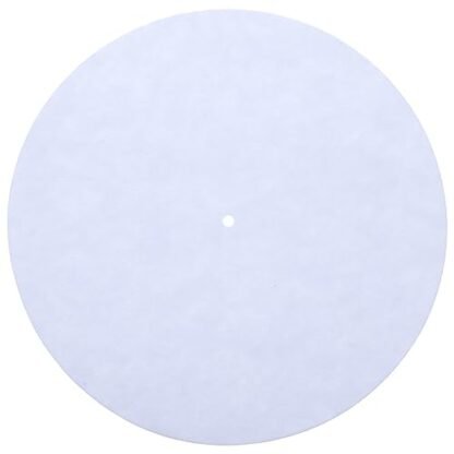 Tapete para toca-discos: tapete de vinil antiderrapante - acessórios de disco de vinil de lã branca - tapete giratório antiestático para reduzir o ruído devido à estática e melhorar a qualidade do som (Equipamentos)