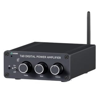 Amplificador Áudio Estéreo Hi-fi Bluetooth Com Graves/agudos, 100Wx2 com, Design Compacto para Caixas de Som Passivas - Sistema de Áudio para Casa, Escritório e Exteriores com Entrada RCA e Fonte 24V (Equipamentos)