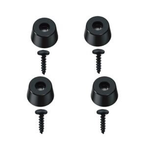 Kit de pés de borracha, pacote com 4 pés de tábua de corte com arruela e parafusos de aço inoxidável integrados para móveis, aparelhos, amplificadores de guitarra, caixas de som, toca-discos de áudio (Equipamentos)