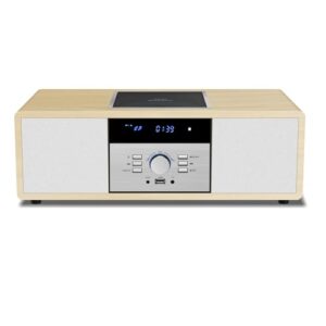 WIITHINK Sistema Estéreo Bluetooth Para Casa Com Cd Player, Sistema De Música Hi-Fi De Madeira Vintage Com Bluetooth, Rádio Fm, Entrada Aux E Usb, Controle Remoto, Rádio Compacto E Aparelho De Som