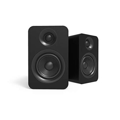 Kanto YU Alto-falantes passivos de estante passivos de 10 cm com tweeter de cúpula de seda de 2,5 cm | Amplificador externo necessário | Par | Preto fosco (Equipamentos)