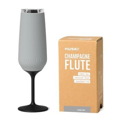 Huski Taça de Champanhe | Aço Inoxidável Premium com Isolamento Triplo | 236 ml | Ótimo Presente