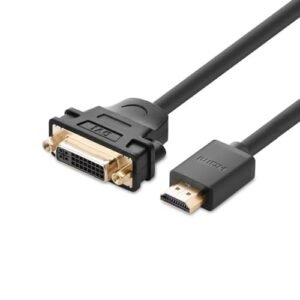 Cabo Adaptador de Vídeo Hdmi Macho para Dvi Fêmea 15cm Preto Suporte Resolução 1080P Conexão Plug and Play MPOWER