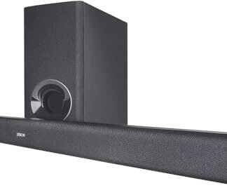 Denon Sistema de barra de som de home theater DHT-S316 com subwoofer sem fio | Tecnologia de som surround virtual | Montagem na parede | Compatibilidade Bluetooth | Perfil inteligente e fino | Preto
