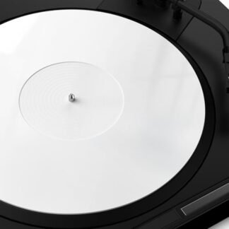 Tapete para toca-discos, tapete para discos, tapete deslizante de vinil para toca-discos de acrílico para toca-discos antiestático e baixo definido, branco (Equipamentos)