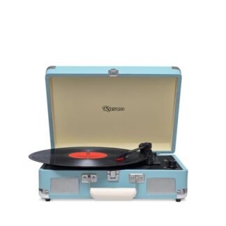 Vitrola Chrome Light Blue com USB e Bluetooth, Bivolt