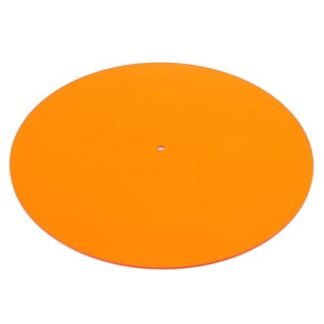 Tapete giratório de acrílico melhora a qualidade do som para toca-discos vintage, disco de 30,5 cm (laranja transparente) (Equipamentos)