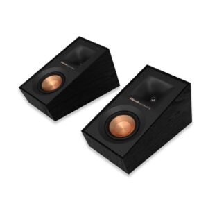 klipsch Referência Next Generation R-40SA Dolby Atmos de alto desempenho, par de alto-falantes surround de elevação com buzina para o melhor home theater imersivo da categoria em preto (Equipamentos)