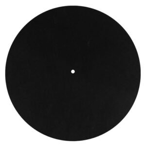 Tapete de prato para toca-discos, tapete de disco de feltro preto de 30,5 cm, antiderrapante e antiestático, tapete protetor para toca-discos de lã para toca-discos domésticos (Equipamentos)