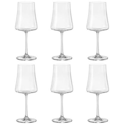 Jogo de 6 tacas para vinho branco Xtra em cristal ecologico 360ml A23,5cm