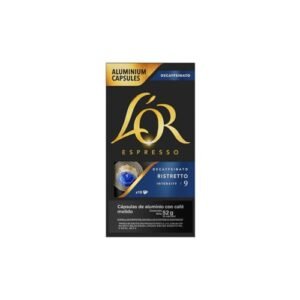 Cápsula de Café Espresso Ristretto Decaffeinato 52g CX 10 UN Lor