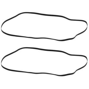 Create idea 2 peças de cinto de borracha preta para toca-discos de gramofone cinto de toca-discos cinto de substituição fonógrafo 300 mm comprimento dobrado 5 mm largura (Equipamentos)