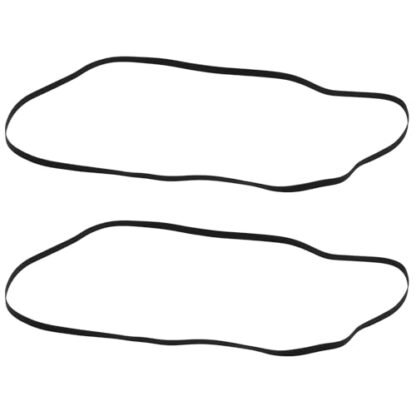 Create idea 2 peças de cinto de borracha preta para toca-discos de gramofone cinto de toca-discos cinto de substituição fonógrafo 300 mm comprimento dobrado 5 mm largura (Equipamentos)