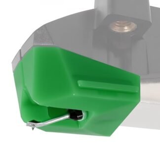 Agulha de substituição de toca-discos AT-VMN95E compatível com toca-discos Audio-Technica AT-LP120X-USB, substituição de caneta giratória elíptica para cartucho AT-VM95E, inclui fios de chumbo e (Equipamentos)