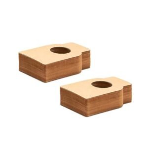 ZYAMY 100 peças de etiqueta de garrafa de vinho em branco Kraft descartável manga pescoço manga garrafa bebida etiqueta adequada para restaurante adega coleção champanhe vinho refrigerante bebidas