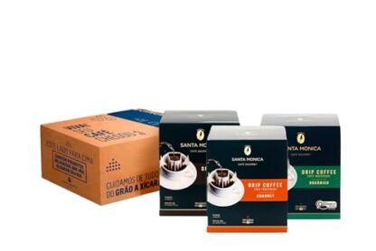 Pack Café Santa Monica Drip Coffee Gourmet, Intenso, Orgânico 3 unidades 300g