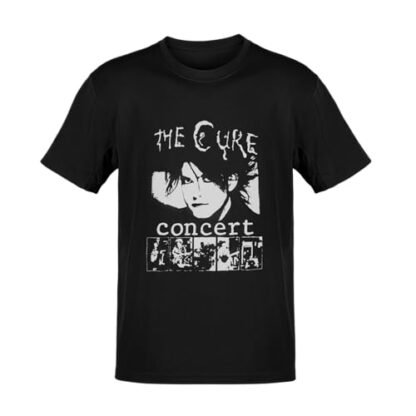 Camiseta Preta Banda The Cure Concert Music Rock T Shirt Algodão (BR, Alfa, G, Regular, Preto) (Camisetas)
