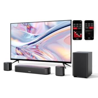 ULTIMEA Barra de som 5.1 canais com sistema de som surround virtual para home theater, barra de som de controle de aplicativo para TV com alto-falantes surround, potência máxima de 250 W, Aura A30