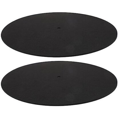 SEWACC 2 peças de tapete toca-discos de feltro para toca-discos de vinil almofadas protetoras para melhor som e controle de vibração compatível com fonógrafos (Equipamentos)