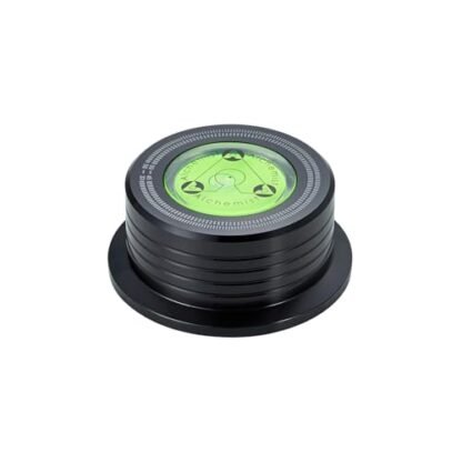 Pailvens Estabilizador de peso com ferramenta integrada de medição de velocidade e nivelamento – liga de alumínio, resistente à corrosão, braçadeira para toca-discos de vinil HiFi Disc LP, preto (Equipamentos)