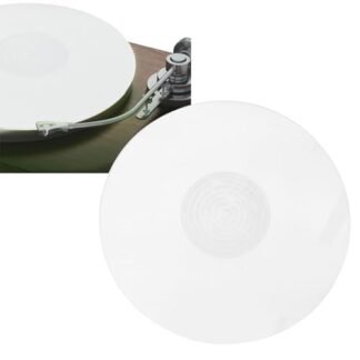 Slipmat de Toca-discos de Acrílico, Almofada de Toca-discos Antiestática Com Redução de Ruído, Melhora a Qualidade do Som, Prato de Slipmat de Toca-discos para Registro de LP de (Equipamentos)