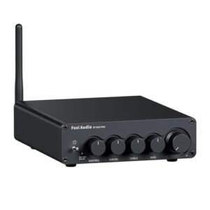 Fosi Audio BT30D Pro Tpa3255 Hi-Fi Bluetooth 5.0 Amplificador Receptor de Áudio Estéreo 2.1 Canais Mini Classe D Amp Integrado 165 Watt X2 + 350 Watt Para Casa Ao Ar Livre Alto-Falantes/Subwoofers