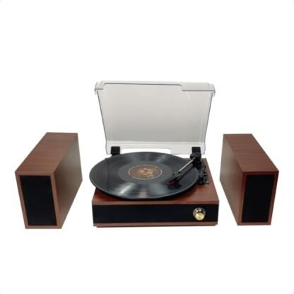 Vitrola Retrô Toca Discos De Vinil Antigos Com Bluetooth 2 Caixa De Som Externo Aparelho de Som Bivolt